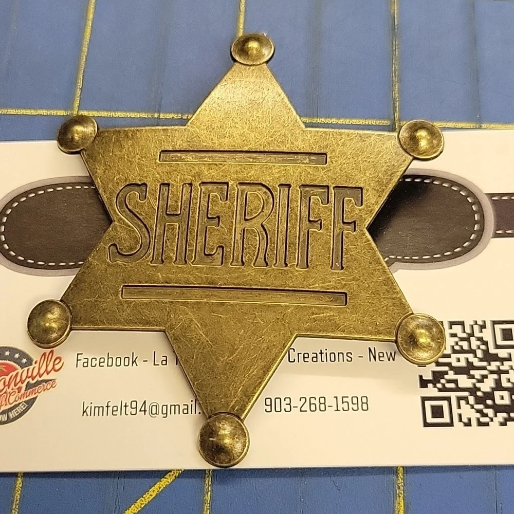 Sheriff Star Copper Tone 2.5